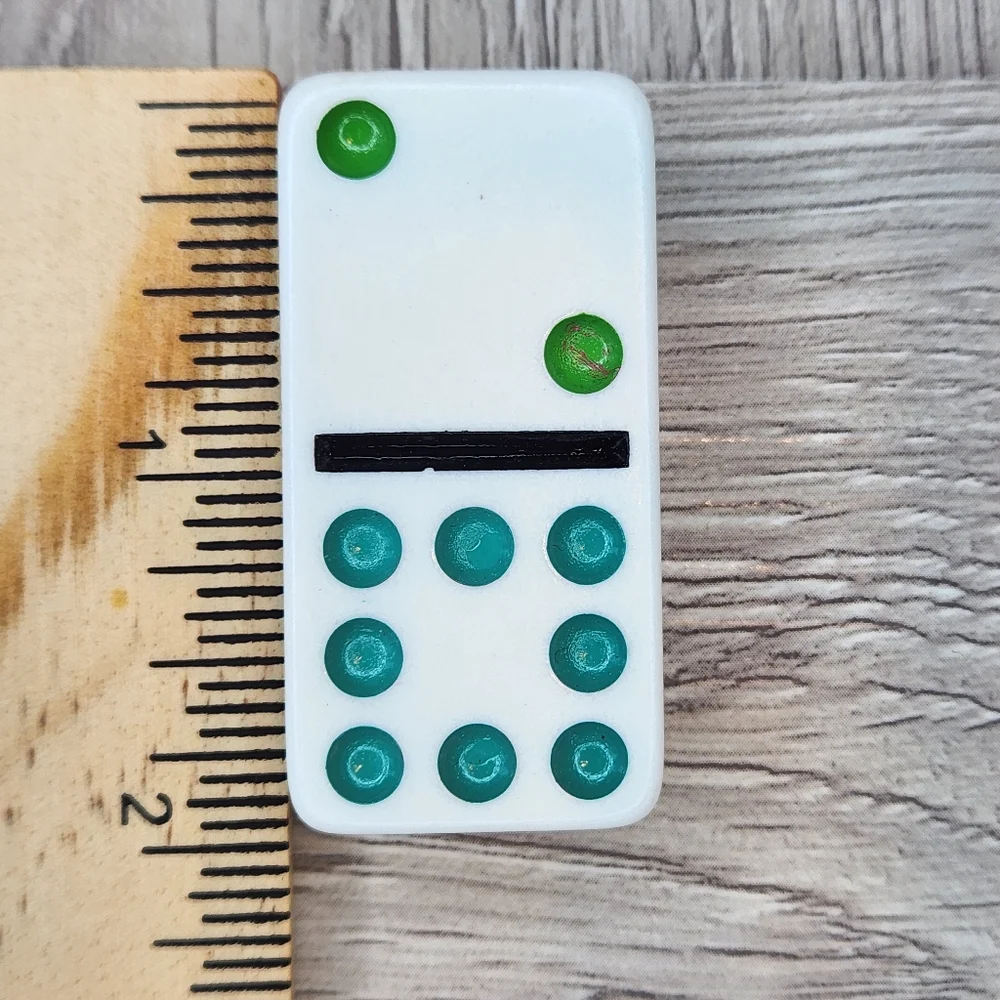 2:8 Replacement Dominoes Large Dot Shiny Color 2 X 1 X 5/8th